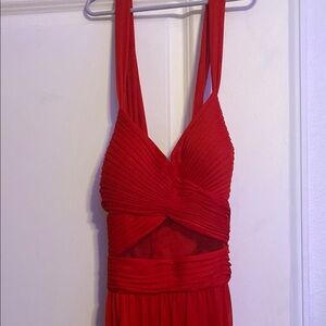 Betsy & Adam Red Prom Dress